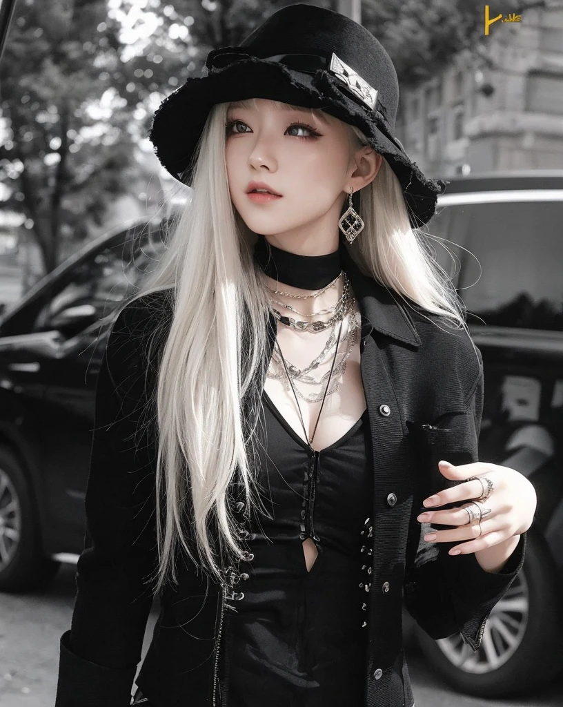 a close-up of a woman in a black corset and gloves, cruel korean gothic girl, 1 7  anime gothic girl, gothic horror vibes, gothic aesthetic, gothic aesthetic, 1 7 year oldgirl, ominous gothic aesthetic, Neo-Gothic, gothic girl aesthetic, gothic costume, bruja oscura de moda, Gothic style, mirada aterradora, gothic maiden