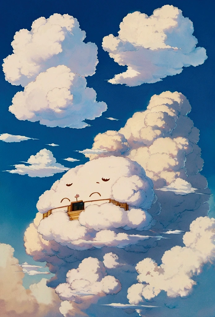 Ghibli Cat-shaped cumulonimbus cloud
