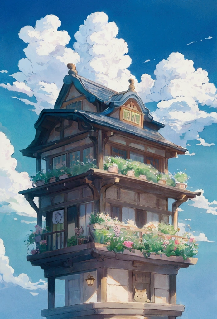 Ghibli　summer　Cat type　cumulonimbus