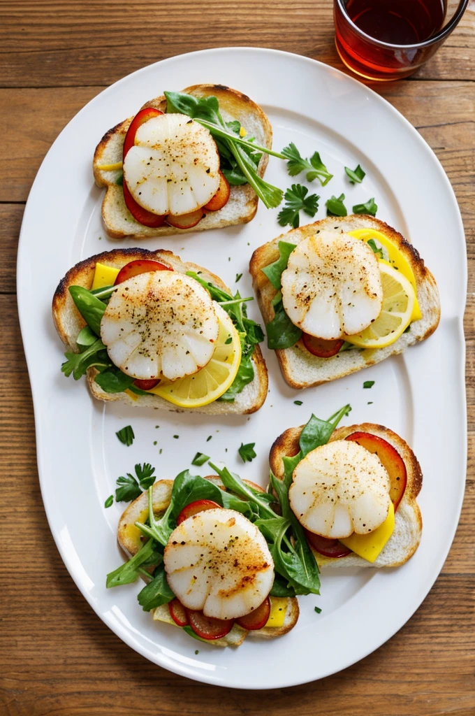 Scallop toast 