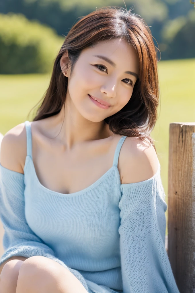 ((Highest quality)), ((masterpiece)), (detailed),Perfect Face,Japanese,landscape,Mature Woman,Upper Body