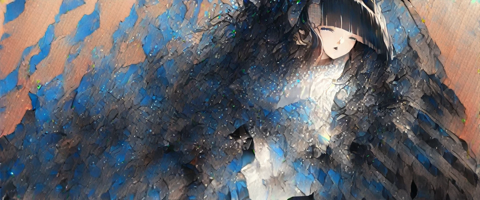 morning、Blue sky、Black Hair、blunt bangs、White shirt、In 8K、Highest quality、masterpiece、Super detailed、Ultra-high resolution、((1 person))、With a girl、compensate、Pleated skirt、Strong winds、((((Flip up the skirt))))、City view、super fine illustration,(((beautiful fine hair))),(((beautiful fine face))),(((beautiful fine background))),