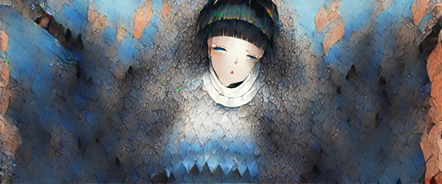 morning、Blue sky、Black Hair、blunt bangs、White shirt、In 8K、Highest quality、masterpiece、Super detailed、Ultra-high resolution、((1 person))、With a girl、compensate、Pleated skirt、Strong winds、((((Flip up the skirt))))、City view、super fine illustration,(((beautiful fine hair))),(((beautiful fine face))),(((beautiful fine background))),