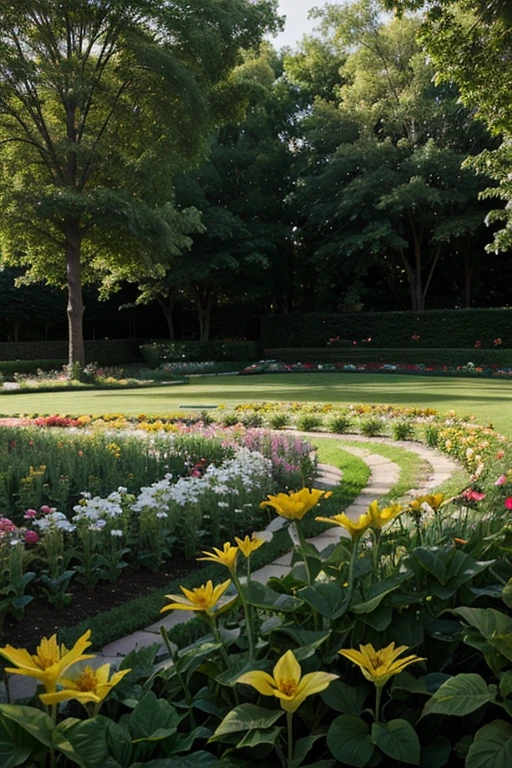 flower garden with gold with emeralds