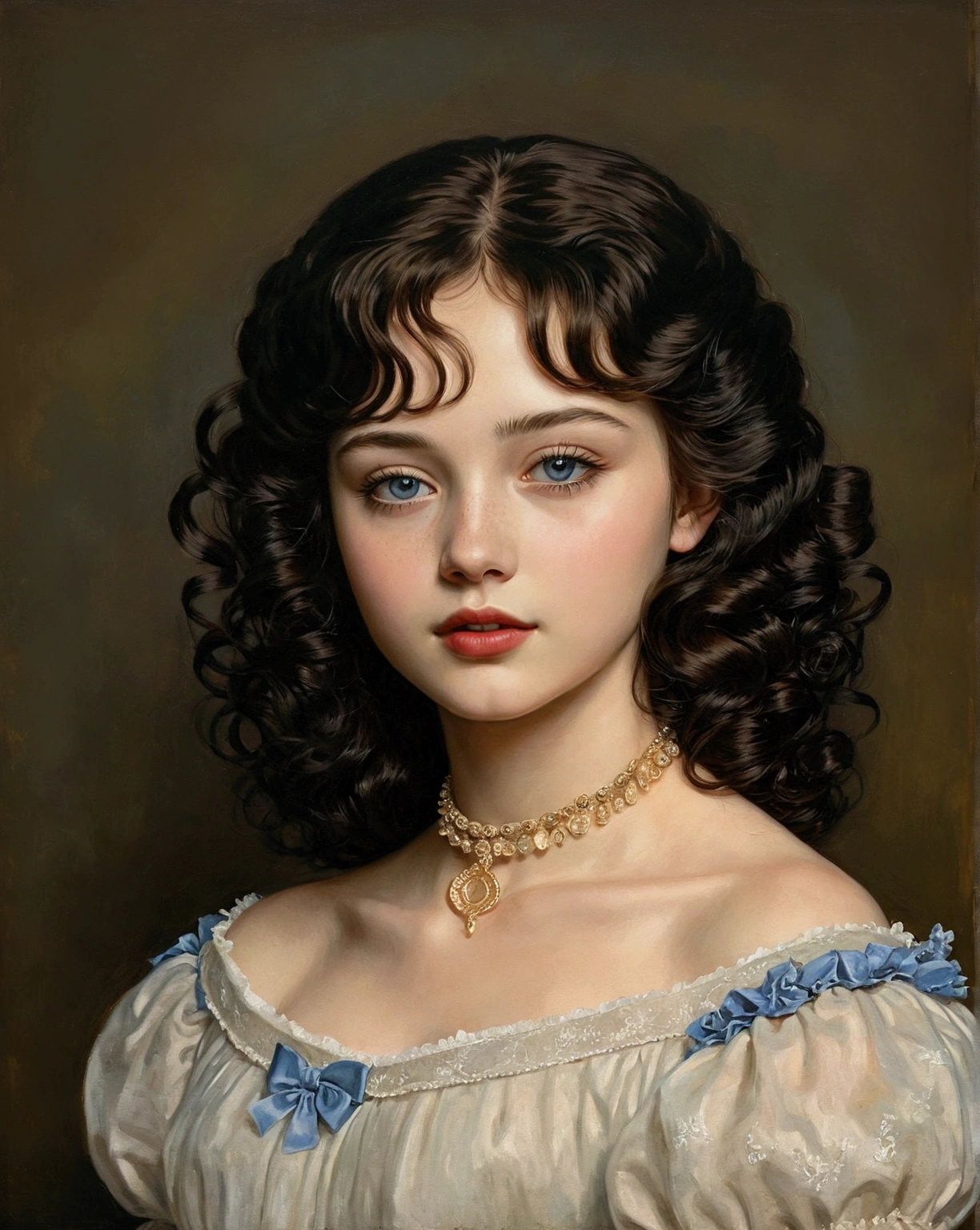 traditional and modest catholic, white girl with almost long curly hair, gorda