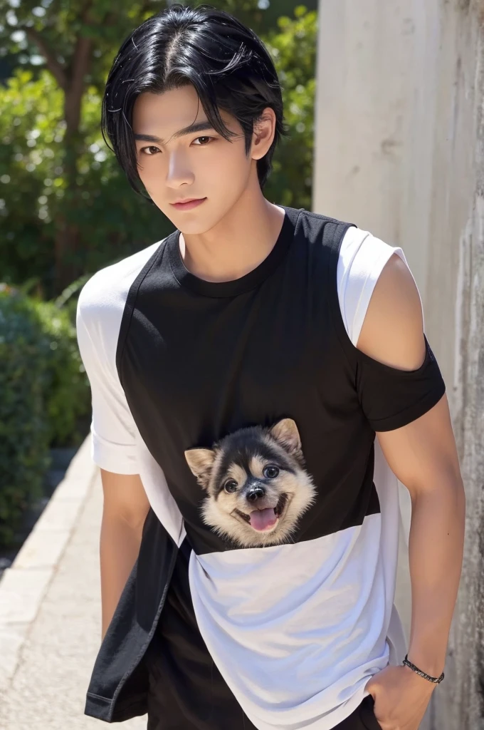 good looking　male　Black Hair　cute