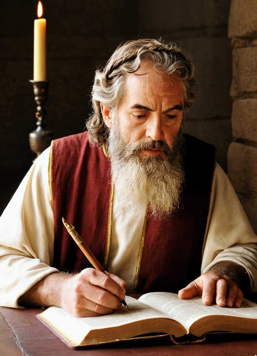Paul writing the Bible 2,000 years ago