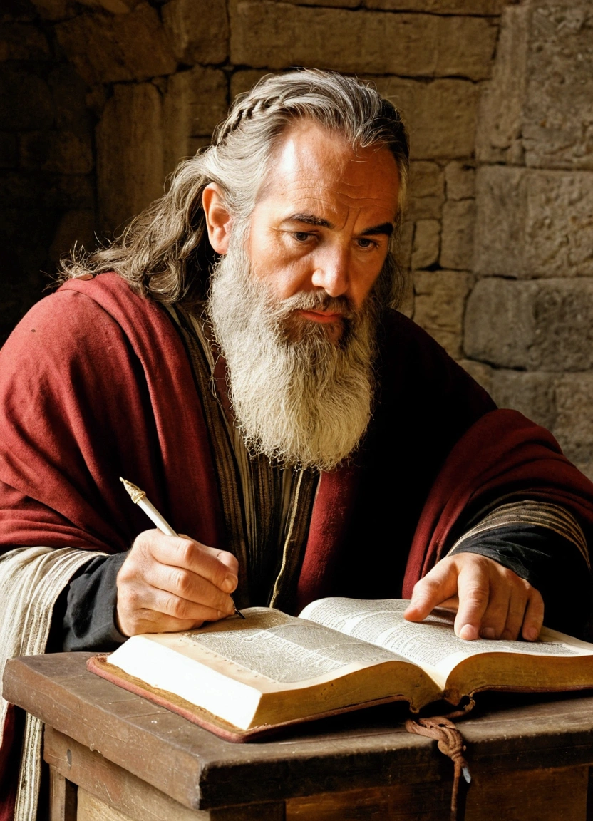 Paul writing the Bible 2,000 years ago