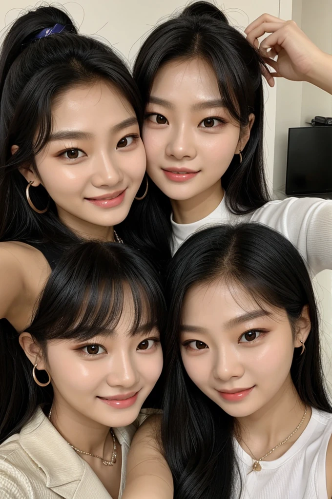 Yeji and Jennie taking a selfie