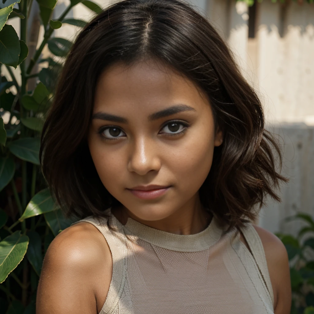 A 360-degree portrait of a strikingly beautiful 25-year-old black woman, showcasing a unique beauty mark on her cheek, styled with soft natural lighting, highlighting her flawless skin and captivating gaze, captured in high-resolution detail, emphasizing her timeless elegance and charm --ar 1:1 --s 150 --c 0