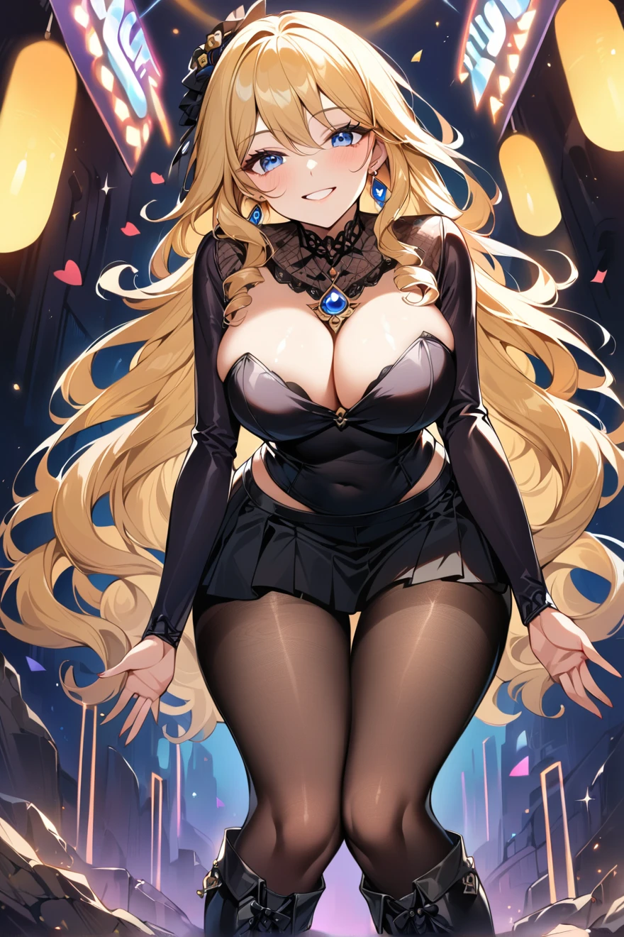 masterpiece, Highest quality,Anime screenshots,One girl,(Reines El-Melloi Archisorte),(One middle finger:1.7),(Put one hand on your hip:1.5),(Black bodycon dress:1.7),Black underwear:1.7,Shiny Dress,belly button:1.5,Navel piercing:1.7,Elbow hand pockets,(Waist cutout:1.7),(Thigh-high socks),clavicle,Big Tits:1.5,blonde hair,Golden pubic hair,hairy:0.1,O-ring, necklace, bracelet, Golden, jewelry,Hoop Earrings,13 years old,Sweat,vapor:1.4,(Looking at the audience),tongueを突き出す:2.0,despise:2.0,Glare:2.0,Wicked Smile:1.2,excited,Taunt,tongue Earrings:1.5,tongue, Earrings,beret,avert your eyes,cowboy shot,(night,Luxurious canopy bed bedroom),from below:2.0,(Spread your legs),detailed,