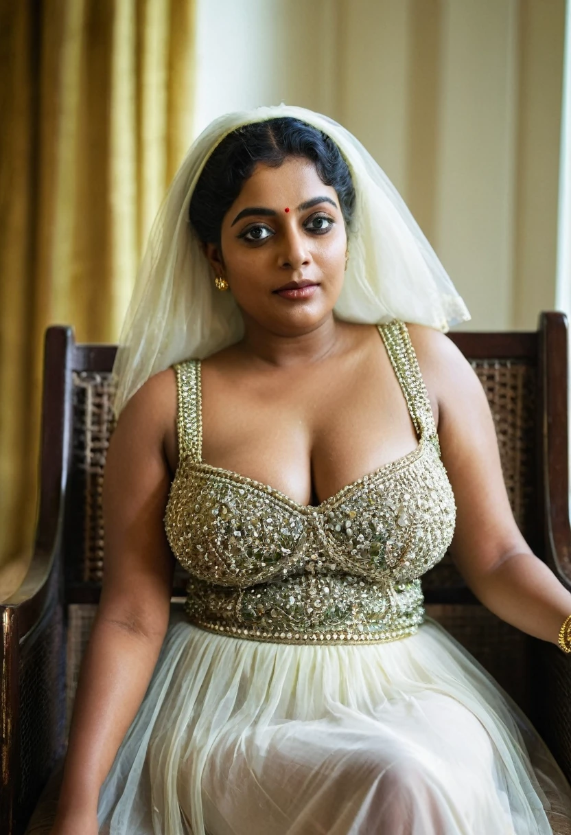 (((photo of a ancient kerala hindu devi))), (((black royal lady))) ,(((eyes))) ((((legs wide open)))), ((((sat on golden haven chair))), (((Half Body))), (((very dark skin))), (((age 35+))), (((((very dark nipple and areola))))), (((plus size chubby tall))), (((huge busty milky wet big massive boobs))), (((nude thick thigh))), (((ancient black mini skirt))), ((black skin dark body)), (((white mini skirt))), (((depth of field))), ((( spooky))),(((divine))), photorealistic,photo, realism, Getty Images, RAW candid cinema, 16mm, colour graded portra 400 film, remarkable colour, ultra realistic, textured skin, remarkable detailed pupils, realistic dull skin noise, visible skin detail, skin fuzz, dry skin, shot with cinematic,light leaks, RAW Image, DOF, depth of field,bokeh,