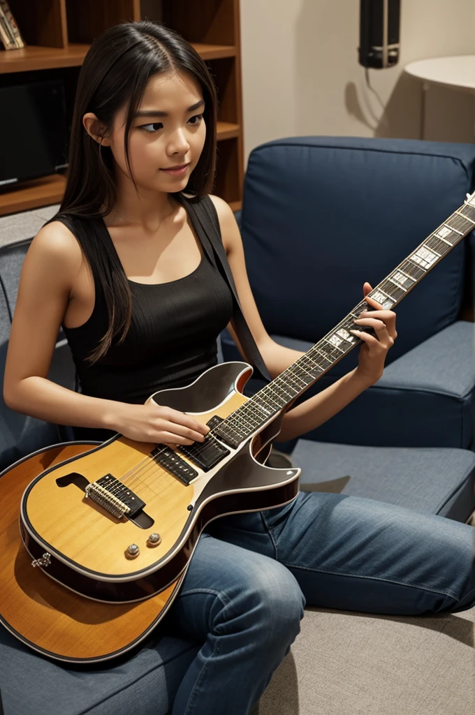 Guitar with adaptations for the year 2150