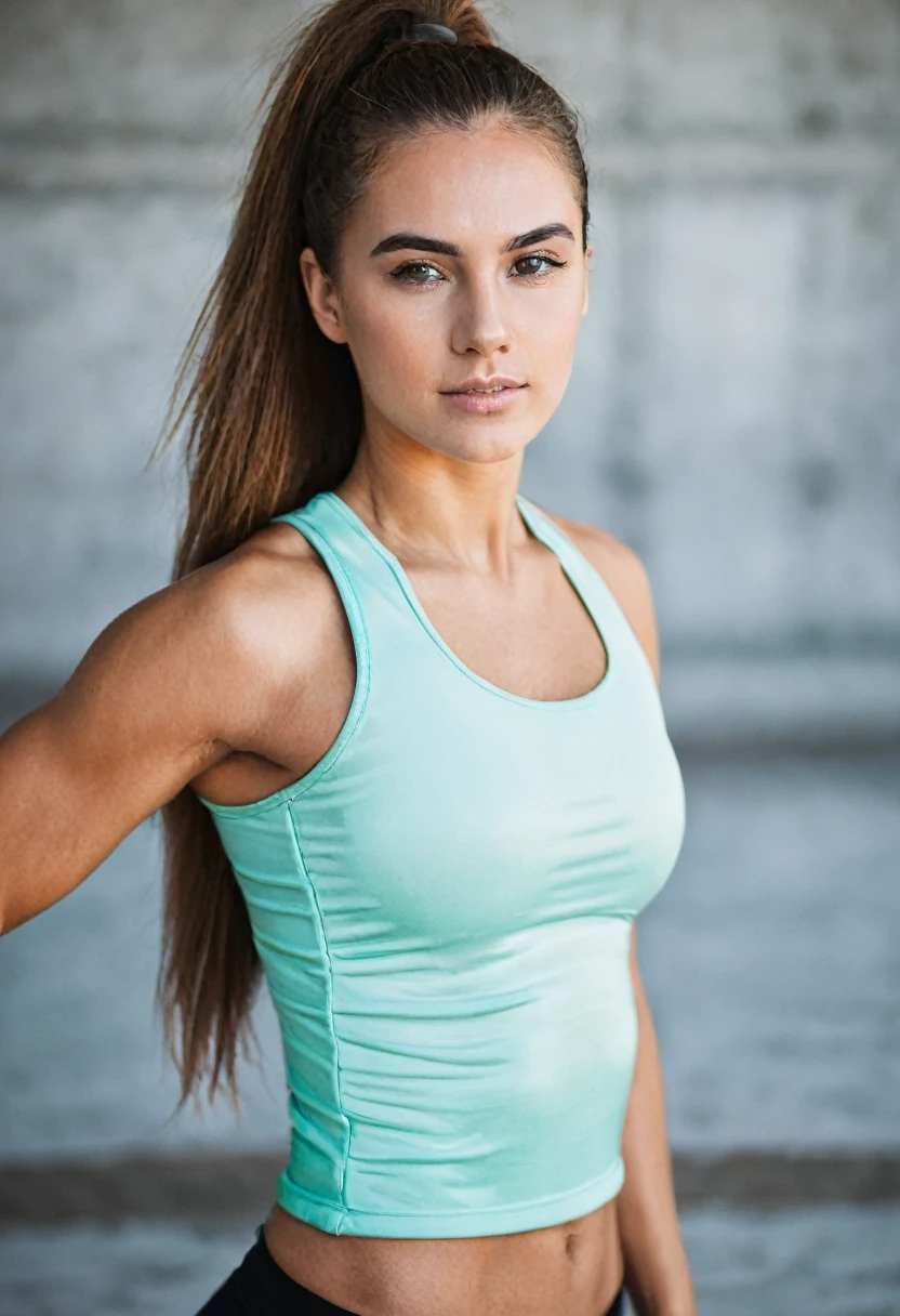 Muscular young woman