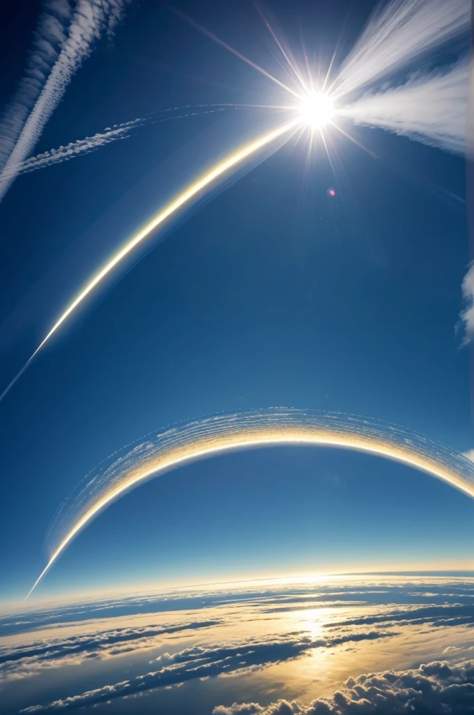 Solaris une super héros flottant dans les airs avec des rayons lumineux émanant de ses mains
