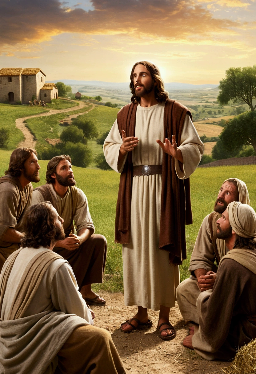 Jesus telling parables