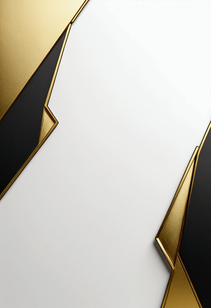 A white background with gold edges with some black detail 