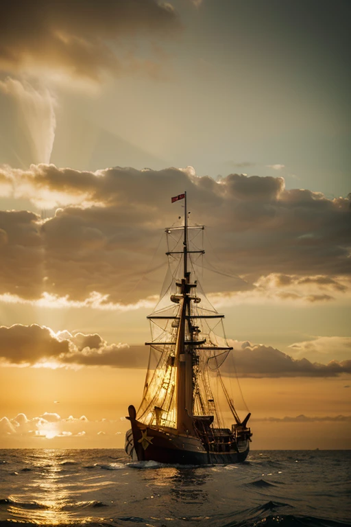 anchor with gold in the sea