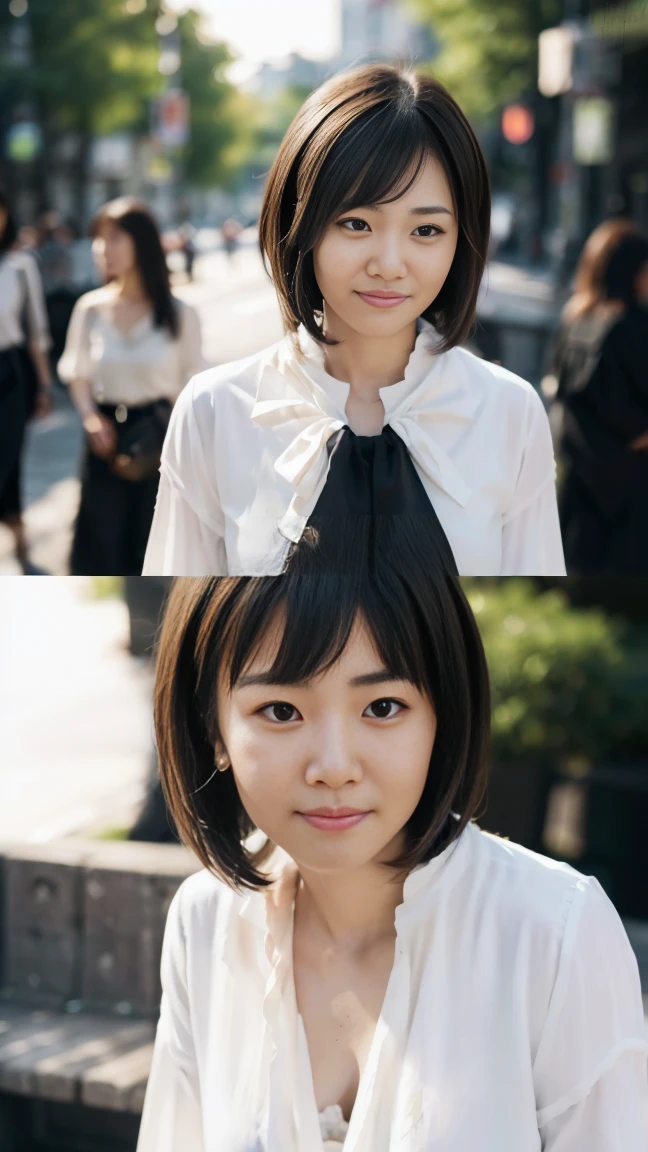 ((from below:1.5)), ((whole body:1.5)), (ultra detailed), (masterpiece), (best quality), Highest quality, Realistic, Surreal, Highest quality, Extremely detailed CG, Very delicate and beautiful, 16K wallpaper, High resolution, 1 Girl, 43歳の日本people女性, (small eyes:1.5), ((Two very small moles on my right cheek:1.5)), (Skin dents), Medium Chest, (cinematic lighting), (The city of Ginza at night), people々, (bob cut:1.5), (graduated haircut:1.5), (blunt bangs:1.5), ((White blouse:1.5)), (I wore it:0.8), Nice, bloom, Floating Hair, (Dynamic pose:0.6), BREAK ((in the night:1.5)), Beautiful moonlit night sky, bench, Sitting, Spread your legs, (Shy Smile:1.2), Thin lips, slim, (Highly detailed face), (Highly detailed facial expressions), (Face the front completely:1.5), ((Looking into the camera:1.5)), Slender body, Large file size,