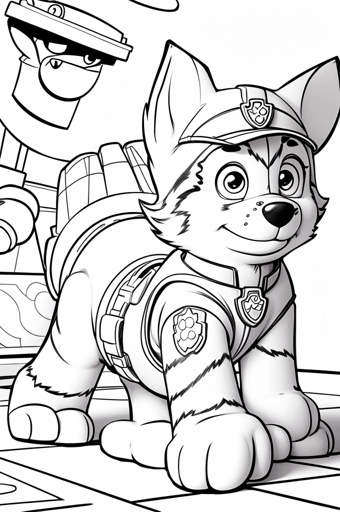 Paw patrol coloring page