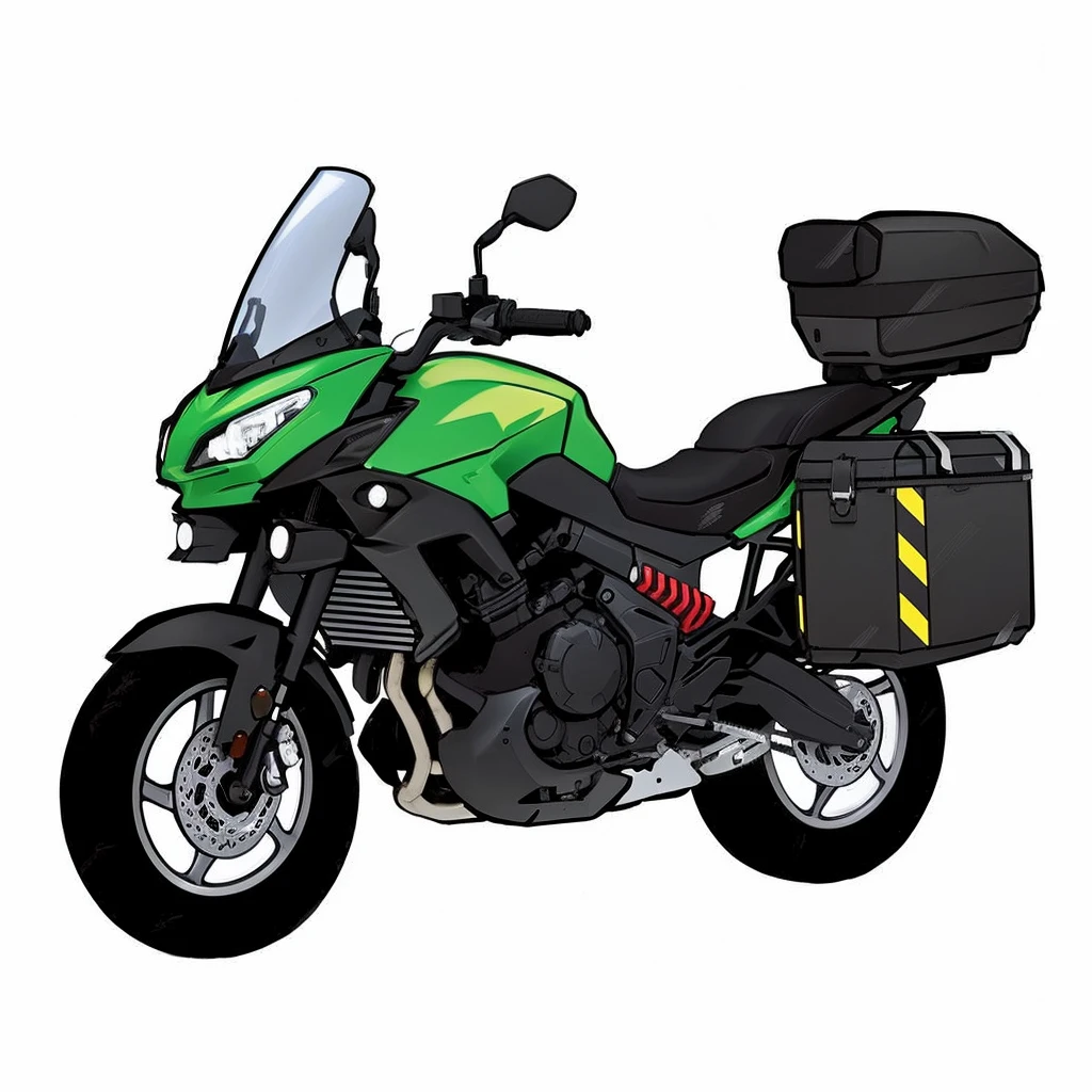 Generate kawasaki versys 650 3d view. Plain white background.