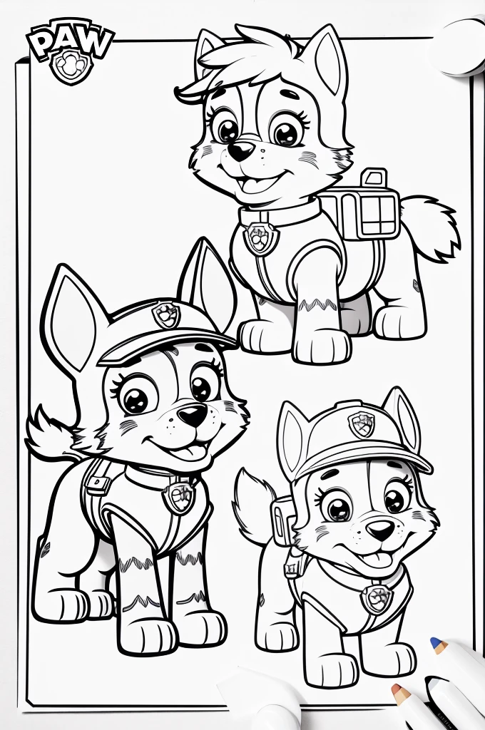Paw patrol coloring page
