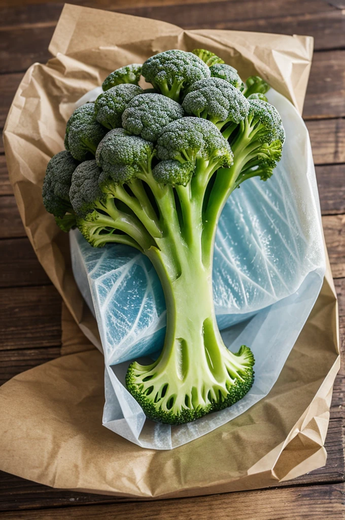 Frozen broccoli casing packaging, with an Ecuadorian flag. The brand is called Provefrut 