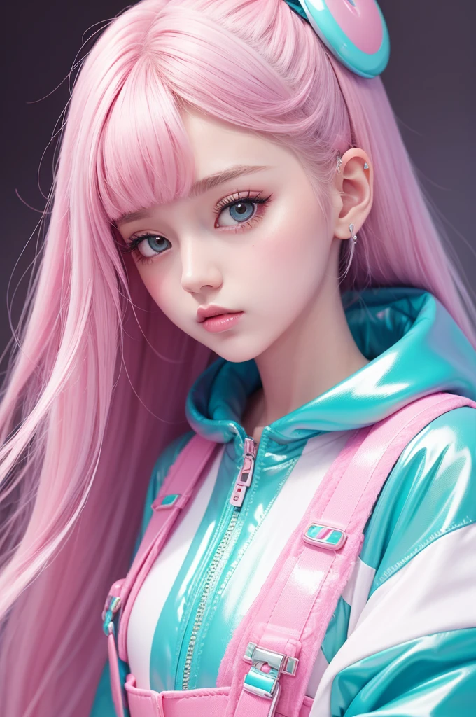 jelly, art, art style, cute, aesthetic, trendy, tik tok, female, girl, pastel, glossy, shiny, adorable. PURIRIKA art style