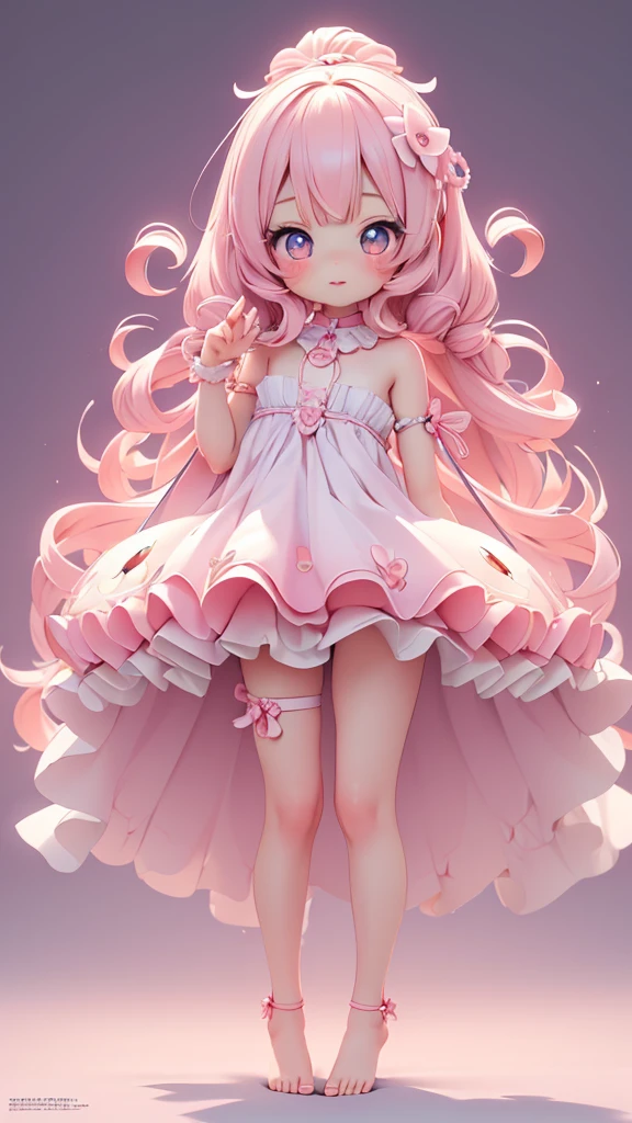 (((petite bishojo, , spirits))), ((kawaii face)), ((kawaii eyes)), ((masterpiece)), ((best quality)), ((ultra detailed)), (exquisite), (depth), (crisp), ((8k)), ((beautiful and aesthetic)), (super detailed skin), ((high standard)), ((highres)), ((perfect anatomy)), (full body), (blush), (lipstick), ((kawaii pose)), (strap slip), (barefoot)