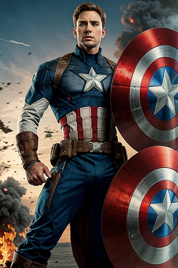 Captain America showing his buttocks