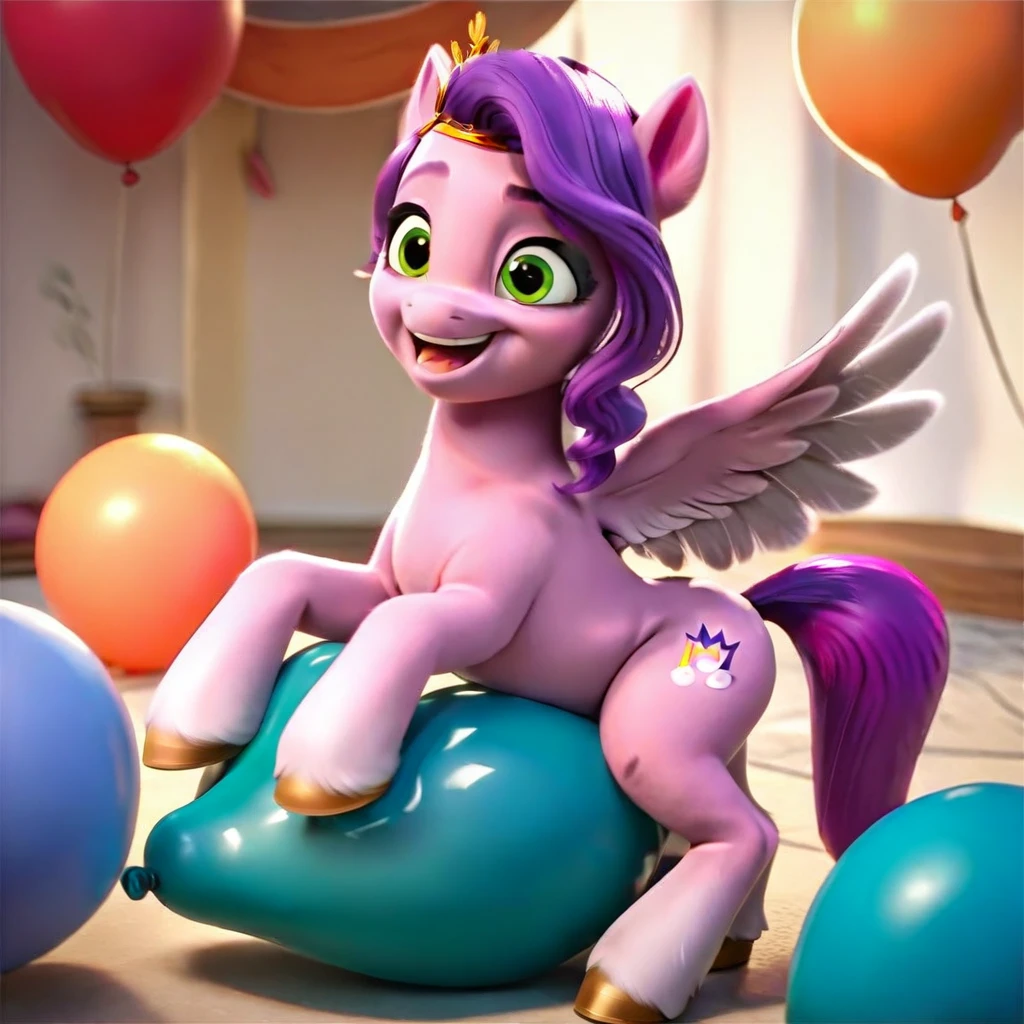 score_9, score_8_up, score_7_up, score_6_up, score_5_up, score_4_up, female, Pegasus, Pipp Petals, solo, looner, nonpop, balloon nonpop, detailed background, hump, party, selfie, fanservice, plot, balloon fetish, balloon support, 3d, hd, 4k, solo, Mature, rating herotic, spread legs, plot, blowing up balloons, balloon blowing, wide hips, arched back, overinflated balloon, tight balloon, necked balloon, translucent balloon, white star print on balloon, balloon inflation, motion blur, bouncing, squeaking, noisy, loud, My Little Pony: Make Your Mark, My Little Pony: A New Generation, cinematic, dynamic angle, depth of field, bloom, subsurface scattering