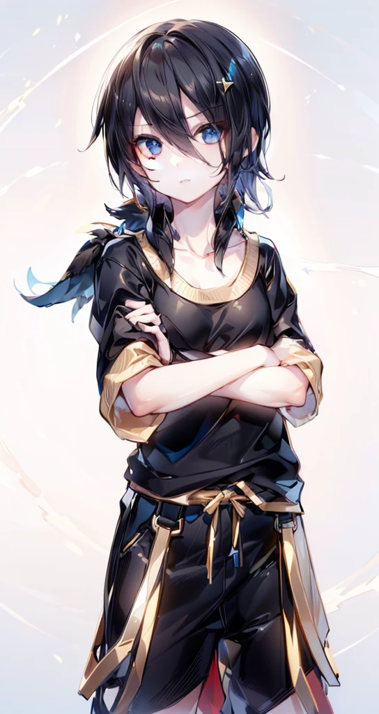 (masterpiece:1.3), (8k, photorealistic, raw photo, Best Quality: 1.4), (1 girl), beautiful face, (realistic face), (black fur, short hair:1.3), beautiful hairstyle, realistic eyes, beautiful detailed eyes, (Realistic skin), beautiful skin, (sweater), absurdities, attractive, ultra high resolution, ultra realistic, Very detailed, golden ratio