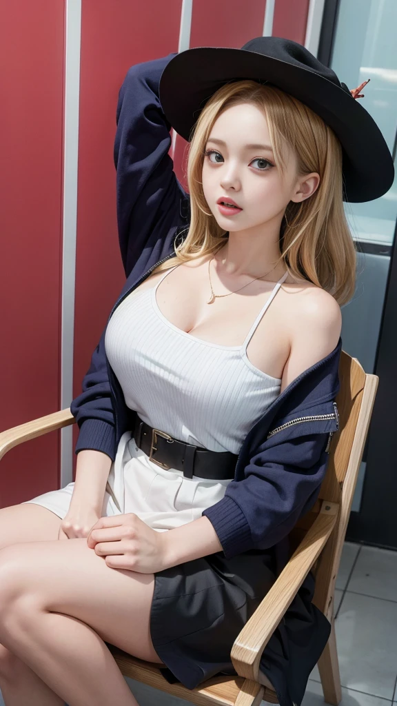 Camie Utsushimi, One girl, She&#39;s wet, Shocked facial expression, Long blonde hair, Short, unkempt hair, Wet Hair, From below,（（masterpiece），（Very detailed CG ユニティ 8k 壁紙），Highest quality，，Report，One girll，Cinema Lighting，Detailed Background，Beautiful and detailed pupil of the right eye，（Very elegant and beautiful），（Beautifully detailed eye depiction），Super detailed，masterpiece，）），To the camera，Protruding lower body，Camel Toe，Absurd，High resolution，Super detailed），She&#39;s soaking wet，One girll，Report，mature，（Very long hair，Brunette color hair (Very detailed) , office, Mini shorts, Huge , Soft lighting, Huge lips, Sexy Legs, Very high heel pumps, Black pixie cut, View your viewers, Portraiture, Vibrant colors, Warm tones, Bokeh,sunglasses,