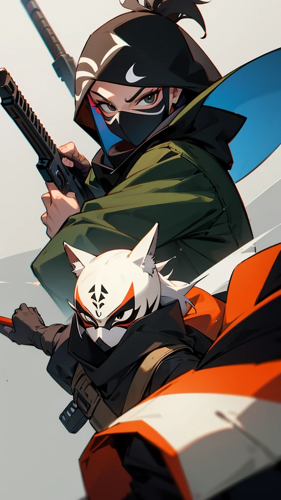 masked bandit with a gun