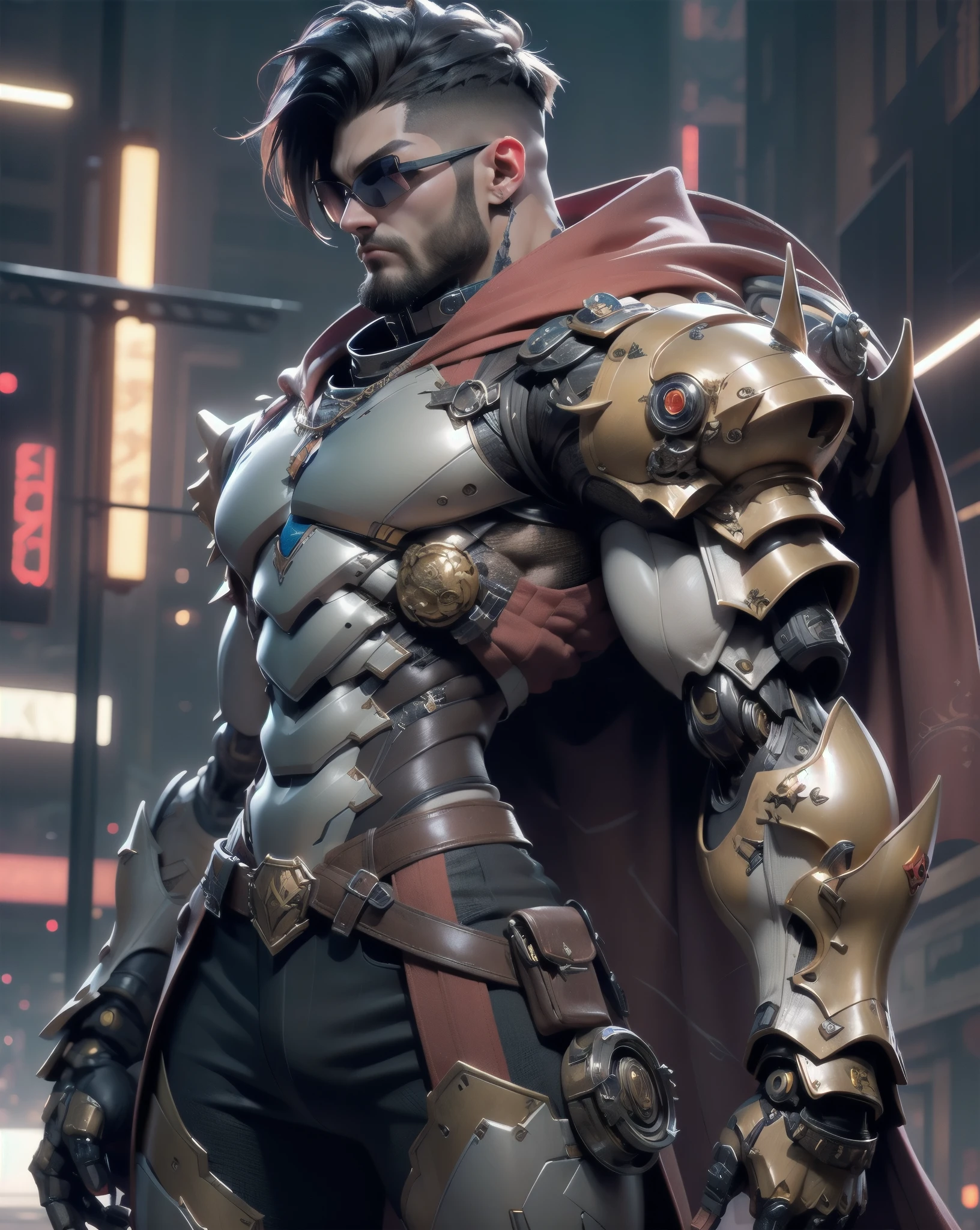 a man with a sleek yet tactical armored leather military trench coat, flat masculine chest, mechanical mecha knight head with a narrow visor, sleek and revealing armor plated under suit with waist cut outs, beautifully engraved upper arm and shoulder armor, androgynous charm with slim yet heavily muscled physique, sylphlike with a sleek waist, toned yet beautifully sleek cybernetic arms and mechanical arms and legs, mecha muscles, brass metal armor and brown leather, dieselpunk, best quality, 4k, 8k, highres, masterpiece, ultra-detailed, realistic, photorealistic, photo-realistic, HDR, UHD, studio lighting, ultra-fine painting, sharp focus, physically-based rendering, extreme detail description, professional, vivid colors, bokeh, portraits, concept art