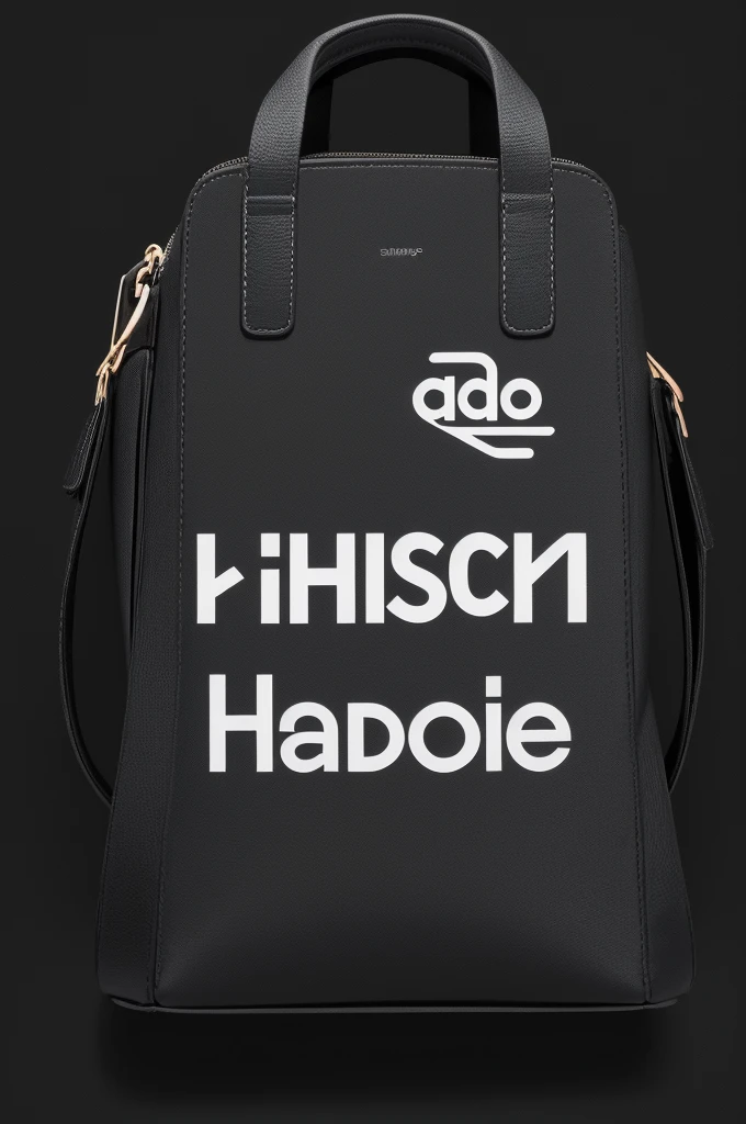 Create a logo with a completely black background, In the middle there will be a bag styled with the Shopee logo in white and underneath it will have the words Achados Impossíveis.