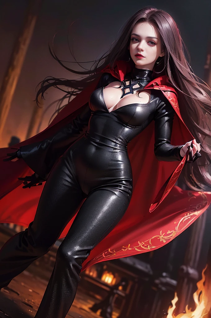 The Scarlet Witch in black and red color