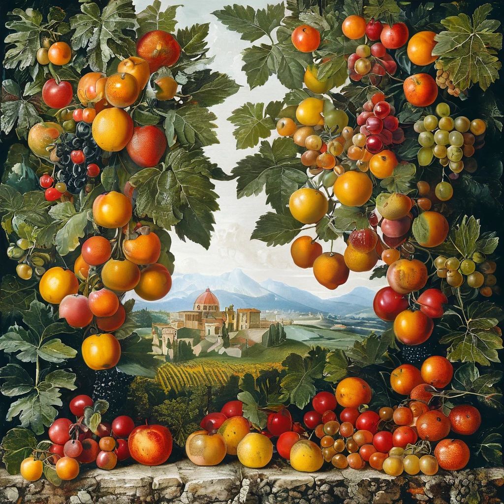 strawberry fruit plantation against solid white isolated color, in style of Michelangelo Buonarroti