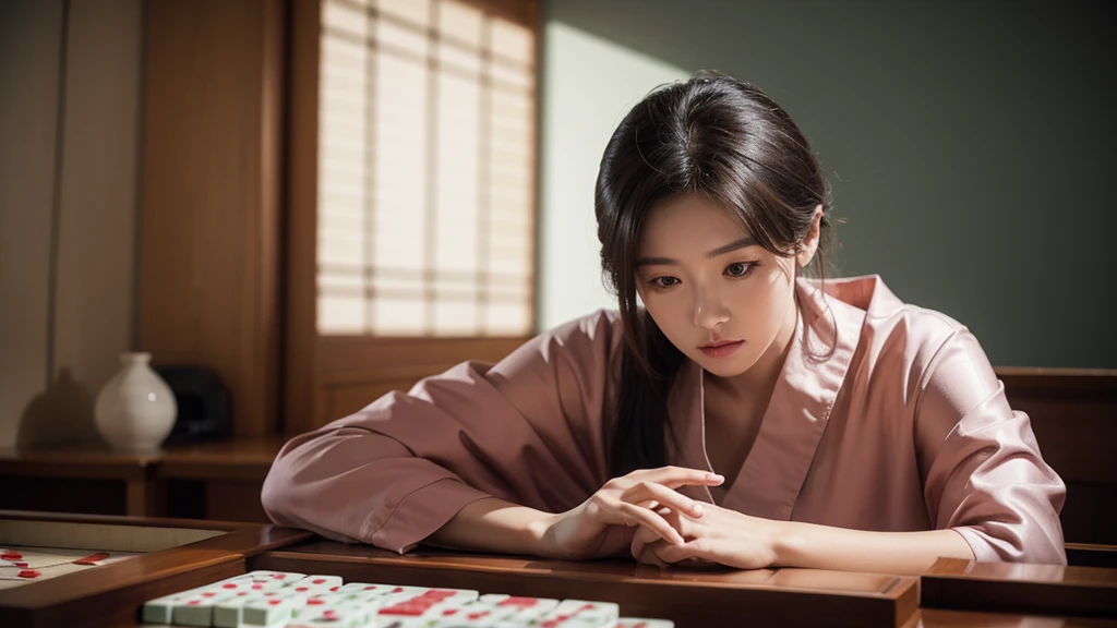Mahjong，Hyperrealism，creative design，Photography style