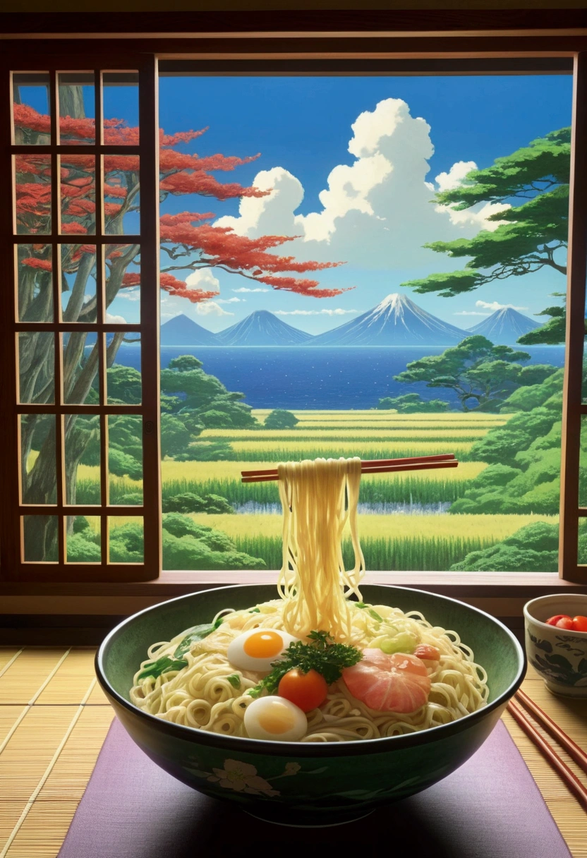 Ghibli　summer　Somen noodles　indoor