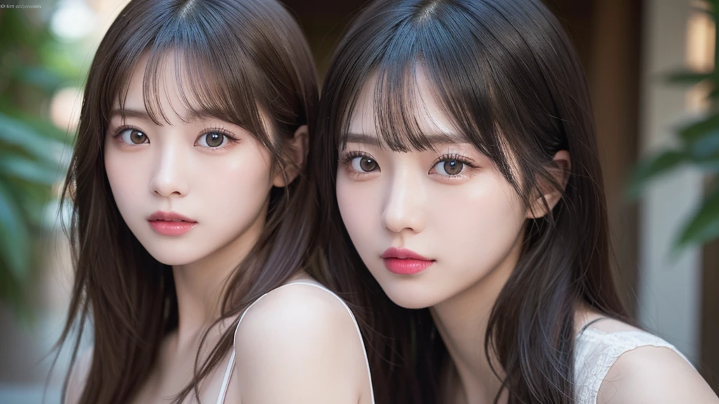 Japanese women photos. Fits your face. Age 25, Sharp jaw, RAW Photos, masterpiece, Highly detailed photos, Digital single-lens reflex camera, Photorealistic 3.9, Ultra-high resolution, Highest quality, Pink Lips, Perfect Makeup, big, Bright green eyes,White and clear skin:1.2、big breasts:1.2
