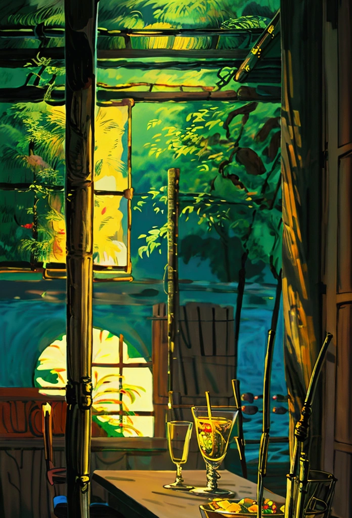 Ghibli　summer　 table　indoor