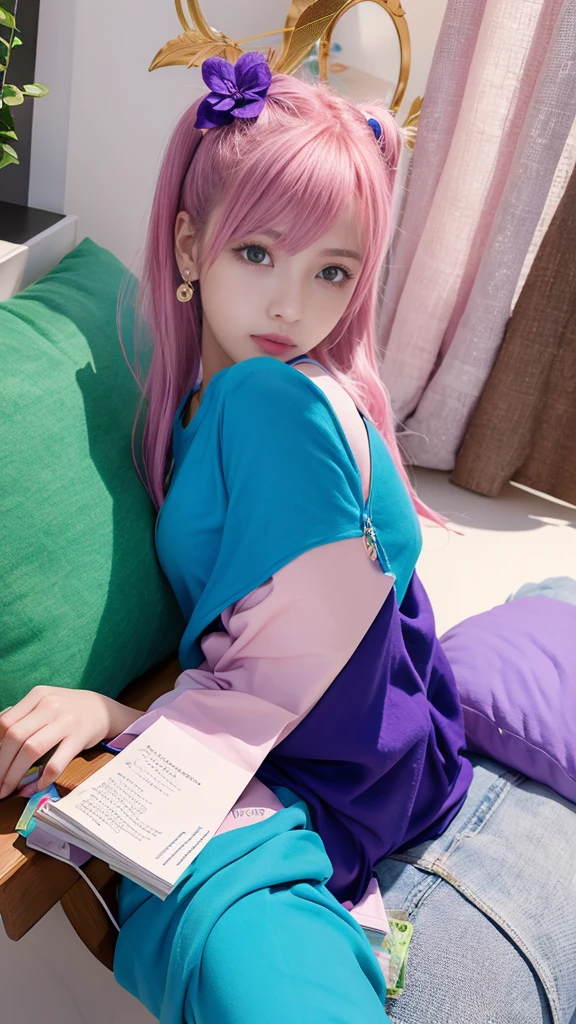 Adjacent color matching：Choose colors that are adjacent on the color wheel to match，Like blue with green，Purple with pink。This combination is natural，Suitable for daily wear。