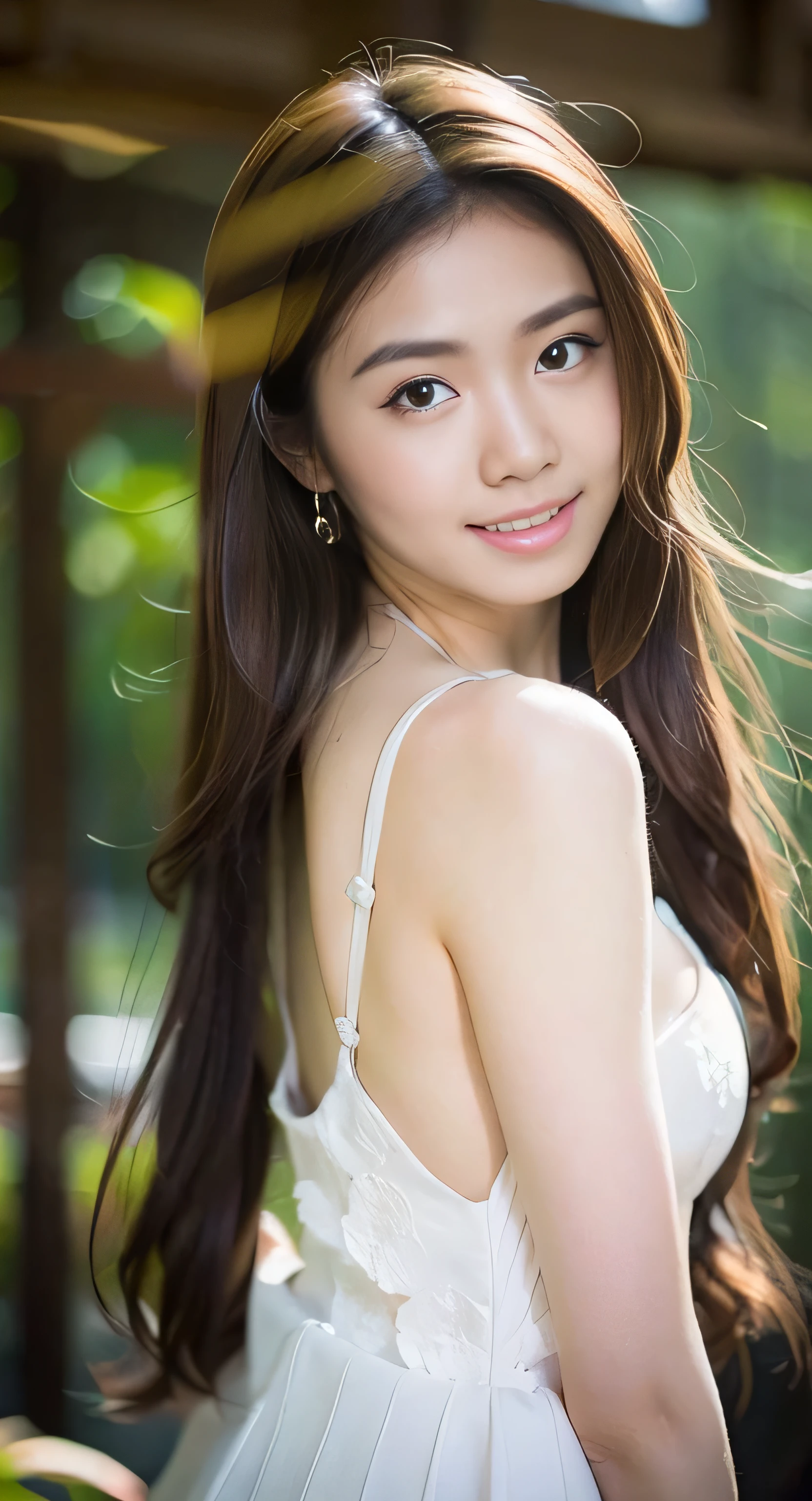 arafed asian woman with long brown hair and a white top, Gorgeous young Korean woman, Beautiful young Korean woman, (((Beautiful face))),(((big eye))),(((Beautiful eyes))),(((long lashes))),((Beautiful teeth alignment)),beautiful Korean women, Beautiful Asian Girl, Asian girl with long hair, gorgeous chinese model, Beautiful Asian Woman, Korean Girl, Beautiful young asian woman, young cute wan asian face, a young asian woman, Young Asian Girl, Korean Woman, asian features,(((huge tit))),