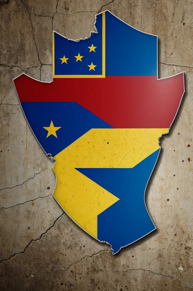 Cali america shield fused with Venezuela flag humor