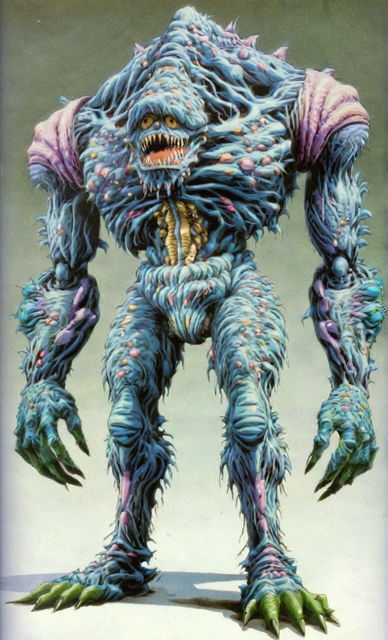 90s anime monster full body