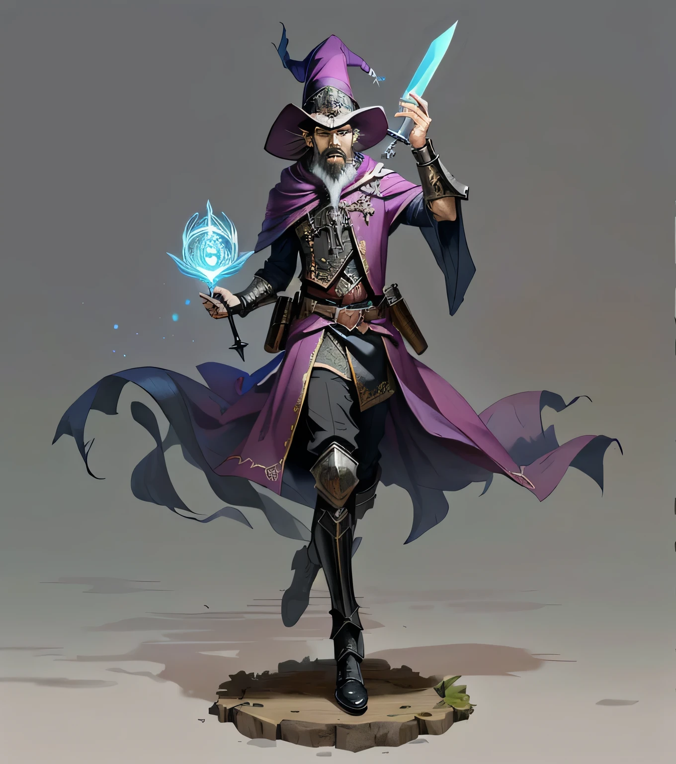 rosto maduro e serio a drawing of an elf with black hair, a long beard, a sword and a hat, full portrait of , Steampunk Wizard, slim male fantasy alchemist, male wizard magro, fantasy d&charachter, photo of a male cleric, an arcane wizard casting a spell, d & charachter de fantasia, male wizard, evil sorcerer, as a dncharachter, Fantasy mage arcane pink spells running through elf body
