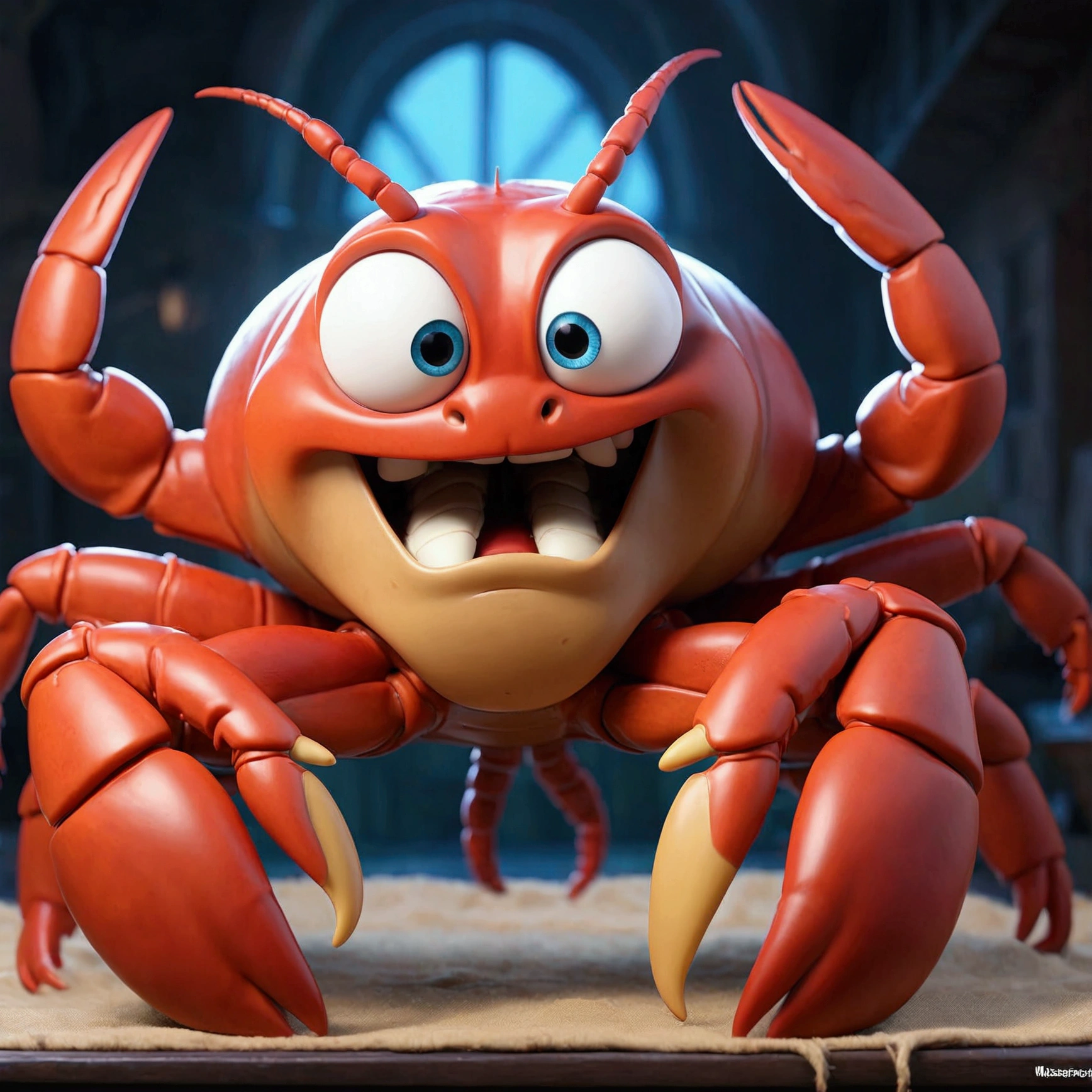 Large lobster, pixar cartoon style，masterpiece, best quality