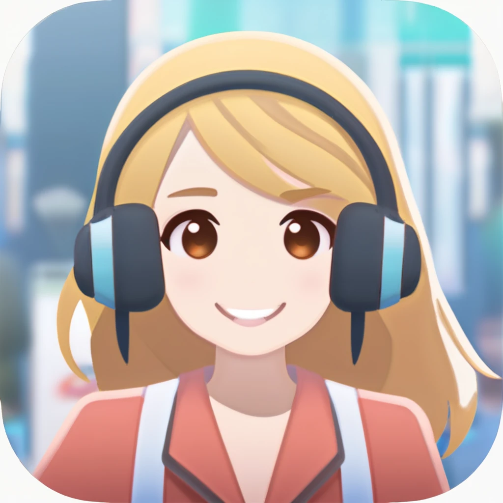 One girl, Avatar Customer Service, No headphones needed, icon, iOSiconアプリ, icon app,