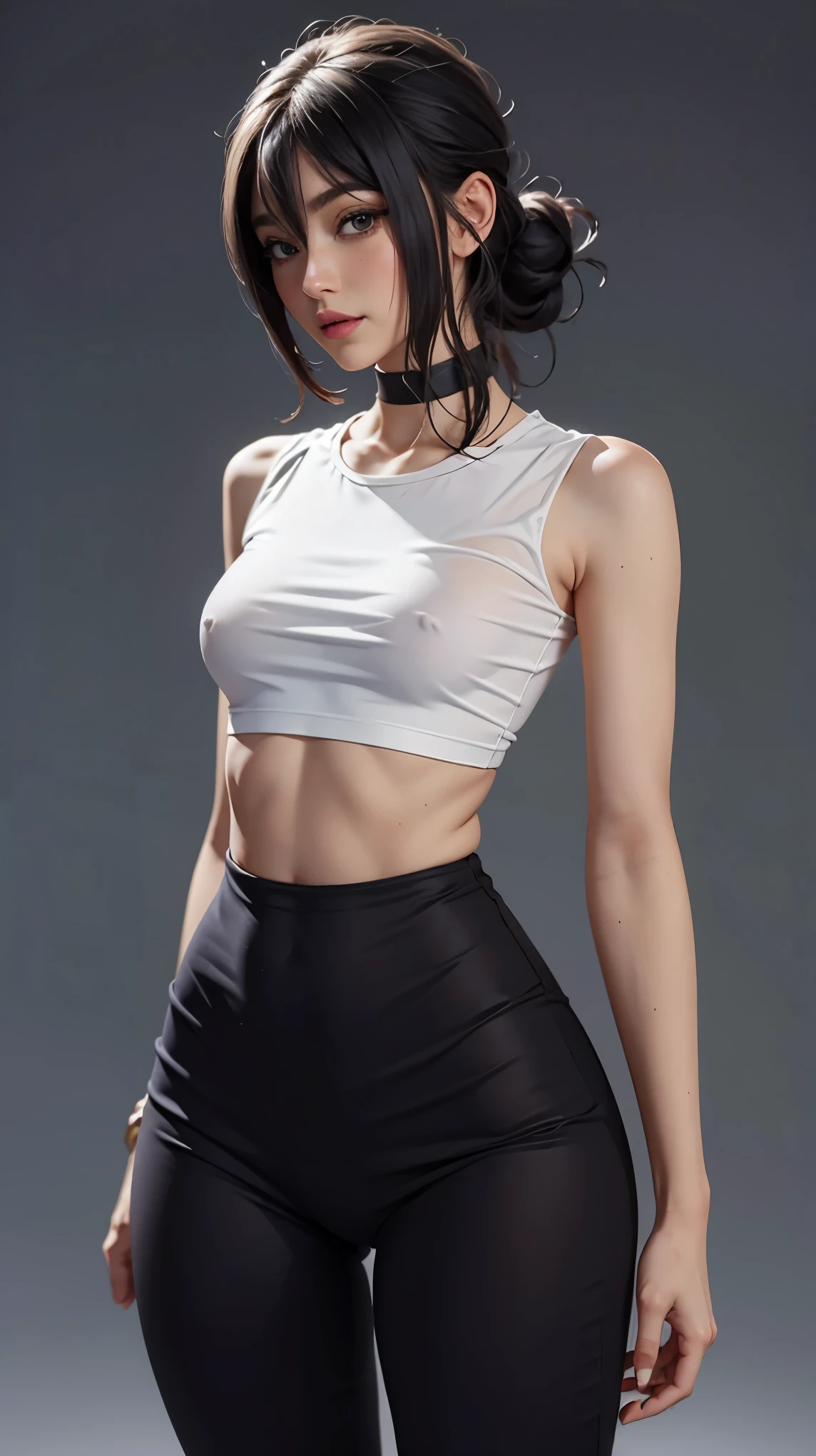 UnderBoob T Shirt, tight leggings
